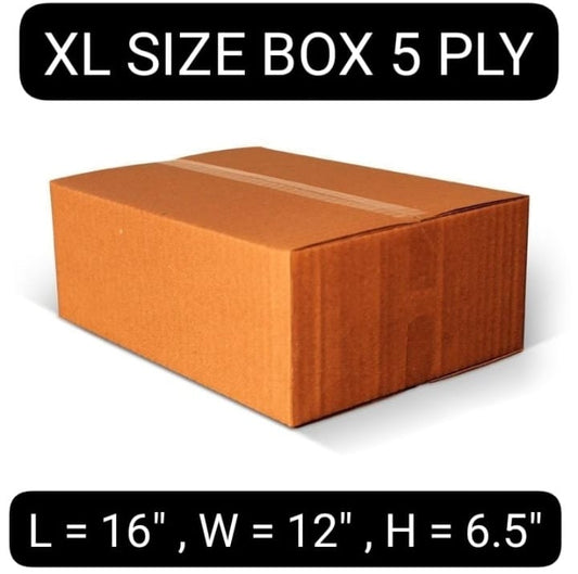 Heavy Duty 5 Ply Box Corrugated Box L X 16=W X 12=H X 6.5 (inch) Pack of 5 & 10 for Shipping Box ,and Goods Transportation