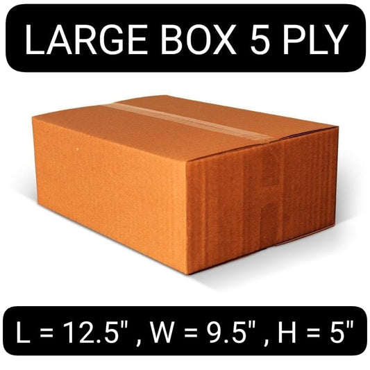 Heavy Duty 5 Ply Box Corrugated Box L X 12.5=W X 9.5=H X 5 (inch) Pack of 10 & 20 for Shipping Box ,and Goods Transportation