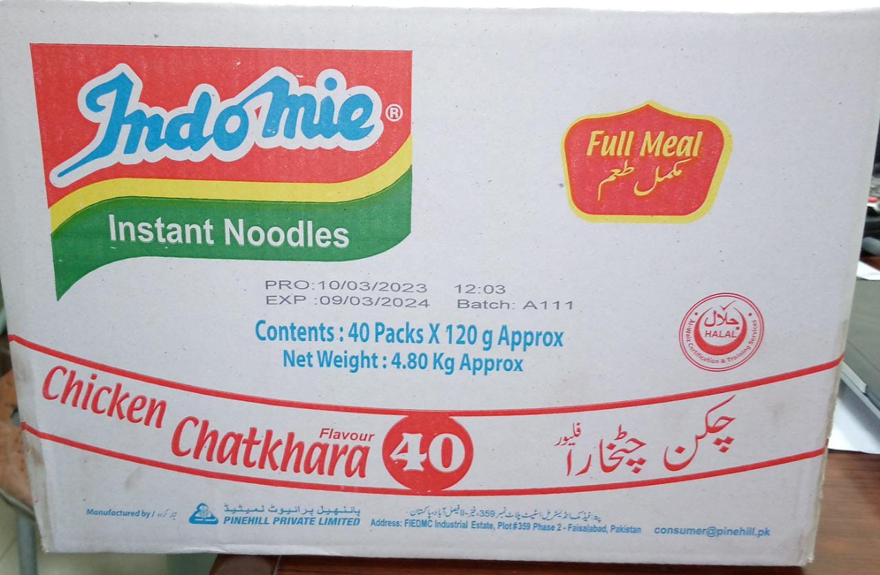 Indomie Instant Noodles Chicken Flavor Carton (40 Noodles of 120gm Each)