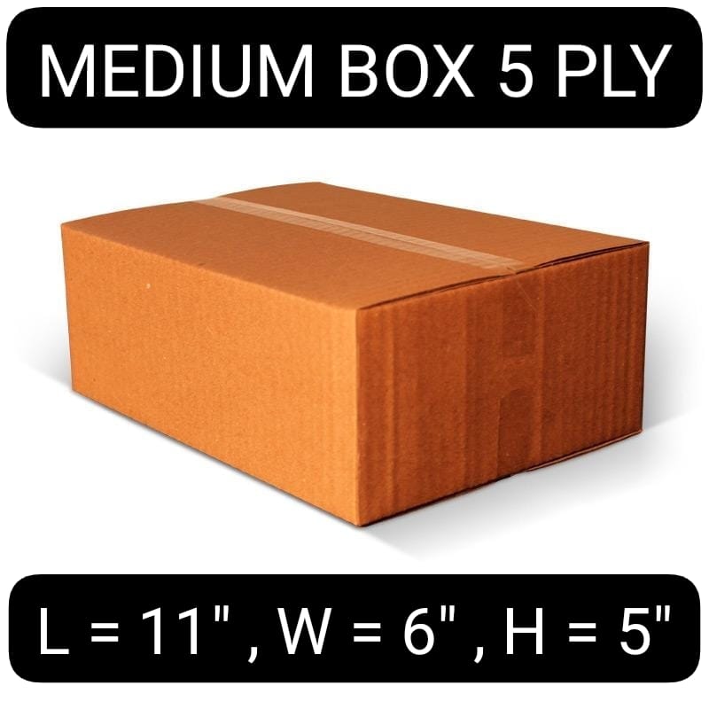 Heavy Duty 5 Ply Box Corrugated Box L X 11=W X 6=H X 5 (inch) Pack of 10 & 20 for Shipping Box ,and Goods Transportation