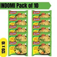 Indomie Noodle | Instant Noodles 120 Grams | Pack of 10 | (Lemon Tarka) Vegetable Flavour