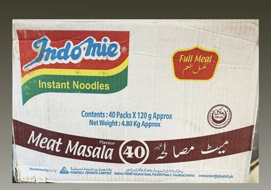 Indomie Noodle | Instant Noodles 120 Grams | Pack of 40 | (Meat Masala) Beef Flavour