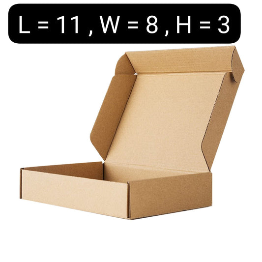 Shipping Box Size (L=11 , W=8 , H=3 )Plain Packing Boxes Bundle of 10 & 20 Box -Shipping Boxes ,Packing Material-Gift Boxes(Size Inch SHOW HA)