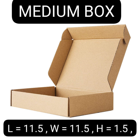 Shipping Box MEDIUM Size (L=11.5, W=11.5, H=1.5)Plain Packing Boxes Bundle of 10 & 20 Box -Shipping Boxes ,Packing Material-Gift Boxes(Size Inch SHOW HA)