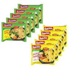 Indomie Noodle | Instant Noodles 120 Grams | Pack of 10 | (Lemon Tarka & Chicken) Vegetable Flavour